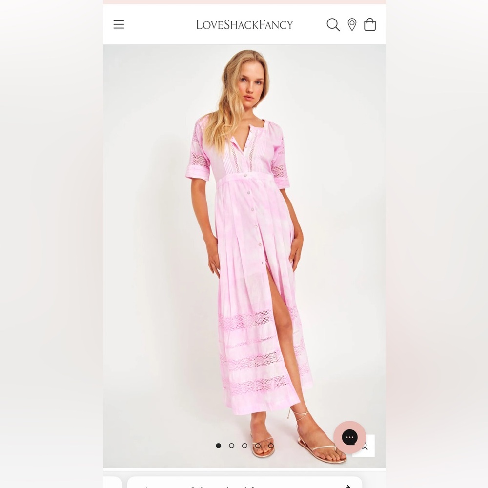 LoveShackFancy Edie Dress, Size S